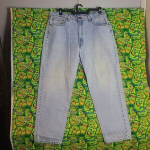 Vintage Levi’s 550 Relaxed Fit Men’s Denim Blue Jeans 40x30 Red Tab
